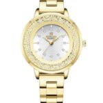 Kadın Kol Saati Quartz Beyaz Kadran Çelik Kordon Altın 30 mm A147074