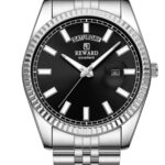 Kadın Kol Saati Quartz Takvimli Siyah Kadran Çelik Kordon Gümüş 43 mm A147113