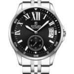 Erkek Kol Saati Quartz Takvimli Siyah Kadran Çelik Kordon Gümüş 43 mm A147142