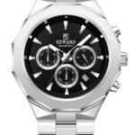 Erkek Kol Saati Quartz Takvimli Siyah Kadran Çelik Kordon Gümüş 46 mm A147152