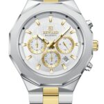 Erkek Kol Saati Quartz Takvimli Beyaz Kadran Çelik Kordon Gümüş-Altın 46 mm A147155