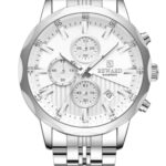 Erkek Kol Saati Quartz Takvimli Gümüş Kadran Çelik Kordon Gümüş 45 mm A147172