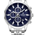 Erkek Kol Saati Quartz Takvimli Lacivert Kadran Çelik Kordon Gümüş 45 mm A147173