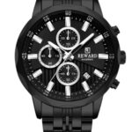 Erkek Kol Saati Quartz Takvimli Siyah Kadran Çelik Kordon Siyah 45 mm A147176