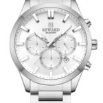 Erkek Kol Saati Quartz Takvimli Beyaz Kadran Çelik Kordon Gümüş 45 mm A147191