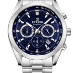 Erkek Kol Saati Quartz Takvimli Lacivert Kadran Çelik Kordon Gümüş 46 mm A147203