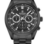 Erkek Kol Saati Quartz Takvimli Füme Kadran Çelik Kordon Füme 46 mm Hediyelik A147207