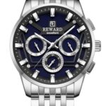 Erkek Kol Saati Quartz Takvimli Lacivert Kadran Çelik Kordon Gümüş 45 mm A147213