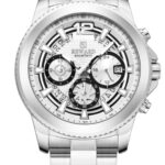 Erkek Kol Saati Quartz Takvimli Beyaz Kadran Çelik Kordon Gümüş 45 mm A147221