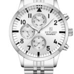 Erkek Kol Saati Quartz Takvimli Beyaz Kadran Çelik Kordon Gümüş 44 mm A147231