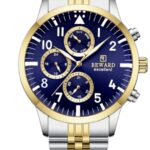 Erkek Kol Saati Quartz Takvimli Lacivert Kadran Çelik Kordon Gümüş-Altın 44 mm A147235