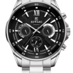 Erkek Kol Saati Quartz Takvimli Siyah Kadran Çelik Kordon Gümüş 47 mm A147241