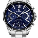 Erkek Kol Saati Quartz Takvimli Lacivert Kadran Çelik Kordon Gümüş 47 mm Hediyelik A147243