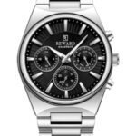 Erkek Kol Saati Quartz Takvimli Siyah Kadran Çelik Kordon Gümüş 46 mm A147264