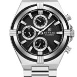 Erkek Kol Saati Quartz Takvimli Siyah Kadran Çelik Kordon Gümüş 45 mm A147272