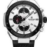 Erkek Kol Saati Quartz Takvimli Beyaz Kadran Deri Kordon Gümüş 45 mm A147291