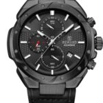 Erkek Kol Saati Quartz Takvimli Siyah Kadran Deri Kordon Siyah 45 mm A147294