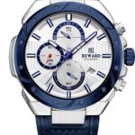 Erkek Kol Saati Quartz Takvimli Beyaz Kadran Deri Kordon Lacivert 45 mm A147297