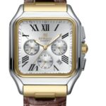 Erkek Kol Saati Quartz Takvimli Beyaz Kadran Deri Kordon Kahverengi 46 mm A147303