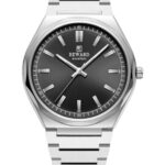 Erkek Kol Saati Quartz Siyah Kadran Çelik Kordon Gümüş 43 mm Hediyelik A147333