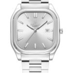 Erkek Kol Saati Quartz Beyaz Kadran Çelik Kordon Gümüş 43 mm Hediyelik A147351