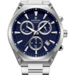 Erkek Kol Saati Quartz Takvimli Lacivert Kadran Çelik Kordon Gümüş 46 mm A147445