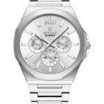 Erkek Kol Saati Quartz Takvimli Beyaz Kadran Çelik Kordon Gümüş 42 mm A147521