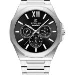 Erkek Kol Saati Quartz Takvimli Siyah Kadran Çelik Kordon Gümüş 42 mm A147523