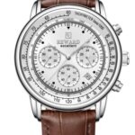 Erkek Kol Saati Quartz Takvimli Beyaz Kadran Deri Kordon Kahverengi 44 mm A147611