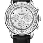 Erkek Kol Saati Quartz Takvimli Beyaz Kadran Deri Kordon Siyah 44 mm Hediyelik A147612