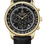 Erkek Kol Saati Quartz Takvimli Siyah Kadran Deri Kordon Siyah 44 mm A147616