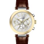 Erkek Kol Saati Silver / Gümüş Kadran Deri Kordon Hediyelik C000497