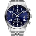 Hediyelik Orijinal Erkek Kol Saati, Sevgililer Günü Hediyesi, Çelik Kordon Lacivert Kadran C000771