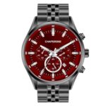 Erkek Kol Saati Şık Kırmızı Kadran Çelik Kordon Hediyelik C000824