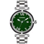Erkek Kol Saati Minimal Yeşil Kadran Çelik Kordon C000911