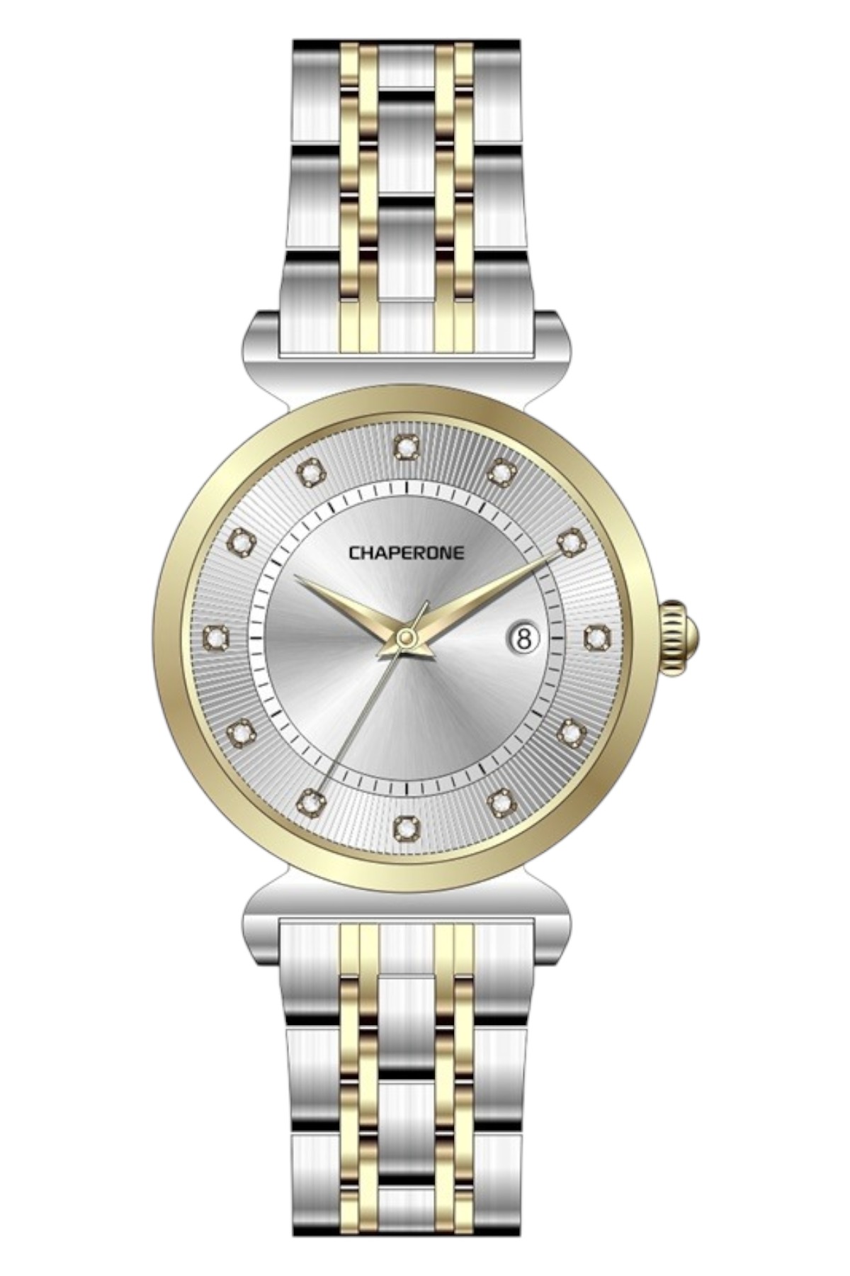 C001116 Erkek Kol Saati Beyaz Kadran Çelik Kordon C001116 - Görsel 1