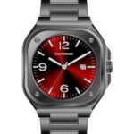 Erkek Kol Saati Minimal Kırmızı Kadran Çelik Kordon C001174