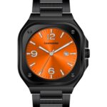 Erkek Kol Saati Turuncu Kadran Çelik Kordon C001177