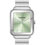 Erkek Kol Saati Minimal Yeşil Kadran Çelik Kordon Hediyelik C001372