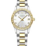 Kadın Kol Saati Şık Beyaz Kadran Çelik Kordon C002338