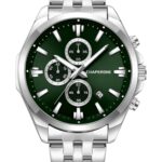 Erkek Kol Saati Çelik Kordon Analog Quartz Su Geçirmez Takvimli Klasik Şık Beyaz Kadran C002393